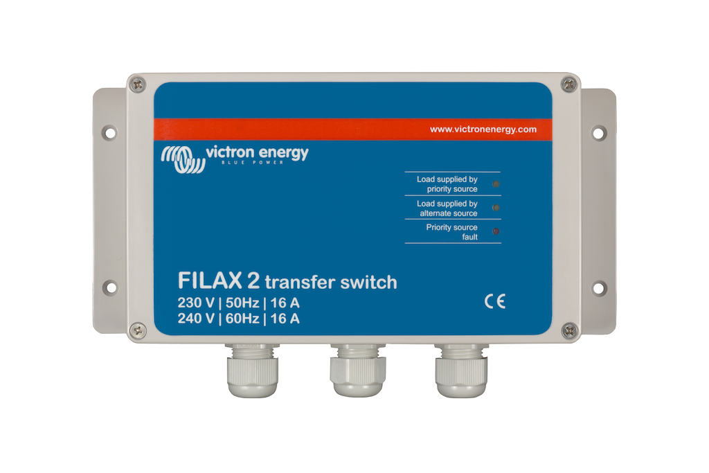 Filax 2 Transfer Switch CE 230V 50Hz 240V 60Hz AEP Victron Energy Store