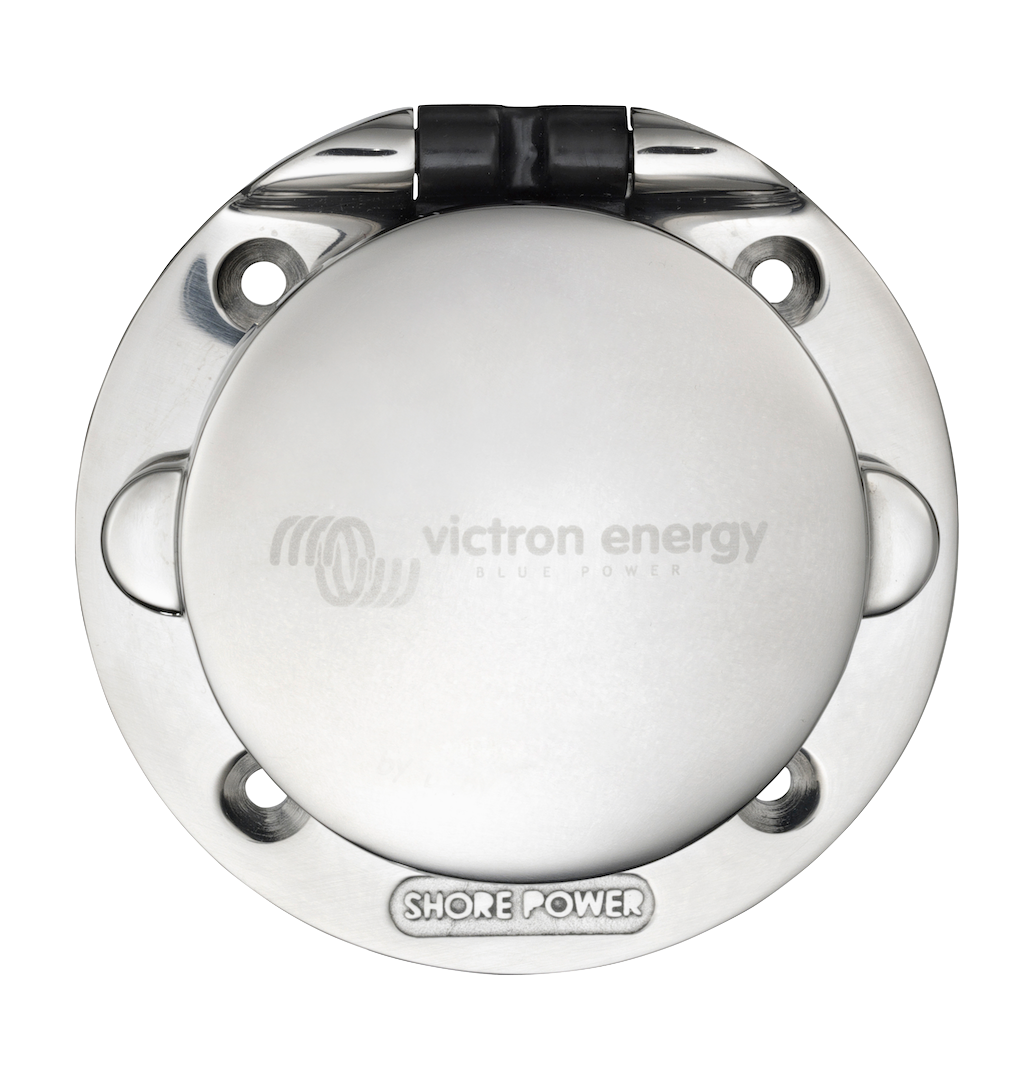 Shore Power Inlet Stainless Steel with cover 32A
