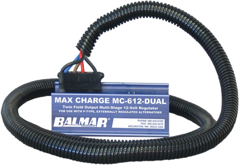 Balmar MC-612-DUAL-H 12V Alternator Voltage Regulator with Wiring Harness