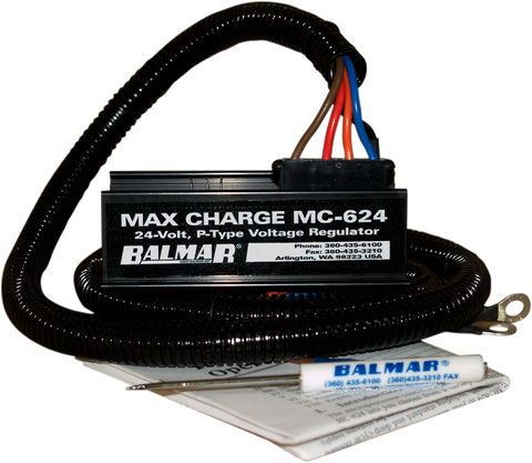 Balmar MC-624-H 24V Alternator Voltage Regulator with Wiring Harness (10A Max Field Current)